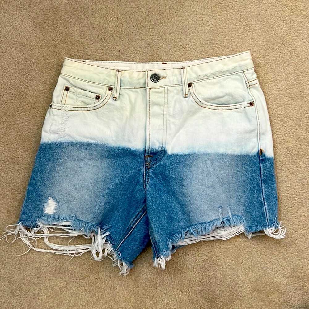 Grlfrnd denim jourdan dip dye shorts